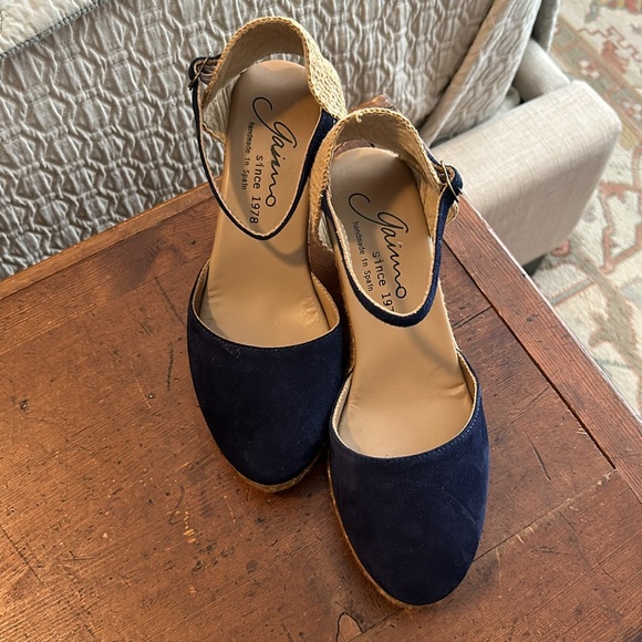 Gaimo Navy Suede Espadrilles, Size 38 EU, 7.5 US - Picture 10 of 11